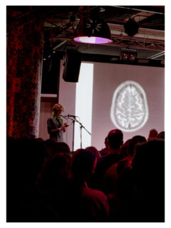 Back in February I had the honour of speaking at PechaKucha night @pkn_bristol at @strange_brew_briz .

PechaKucha originated in Japan - 20 slides per talk, 20 seconds per slide, 8 speakers per night. I was invited to take part in the Bristol event after meeting organiser @_dshott at @centrespace Open Studios. The idea of talking in front of a room full of people is my idea of total horror, but I put myself firmly outside of my comfort zone and gave it a go.

The theme of the night was 'ODD', so I talked about my odd Aphantasic brain, and how finding out I have Aphantasia has made life both more and less odd at the same time.

I survived to tell the tale, and heard seven fabulous and fascinating talks from my co presenters. 

My talk is now available online at https://www.pechakucha.com/presentations/counting-invisible-sheep (link in bio), and you can see all the other talks from the night, plus thousands of others from cities across the world!

Huge thanks to Duncan and the team for inviting me and for such a well organised night, congratulations to all the other speakers, thanks to the extremely supportive audience, and huge apologies to the lady who realised she was Aphantasic after hearing my talk!

Thank you to @ddashbird for the great photos
.
#PechaKucha #bristolartists 
#bristolarts #artisttalk #AphantasicArtist